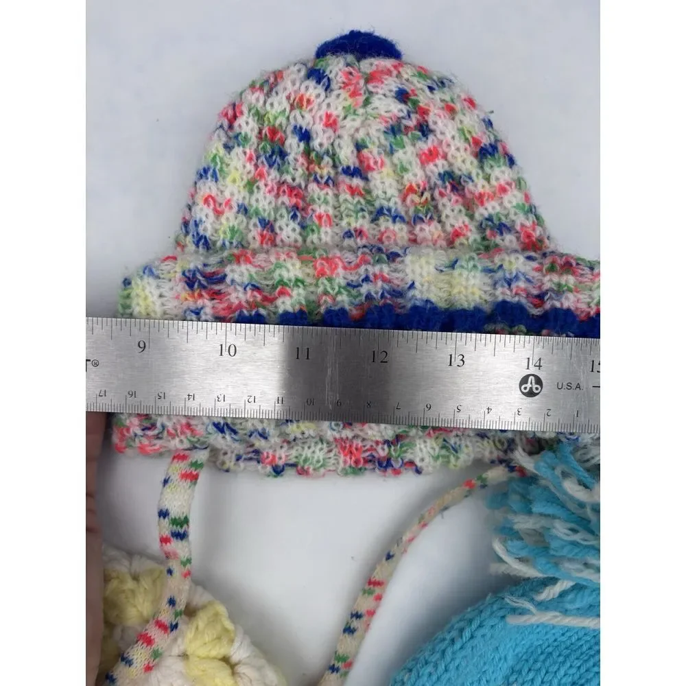 Handmade Knitted Youth Beanies Three Pieces (2507)‎